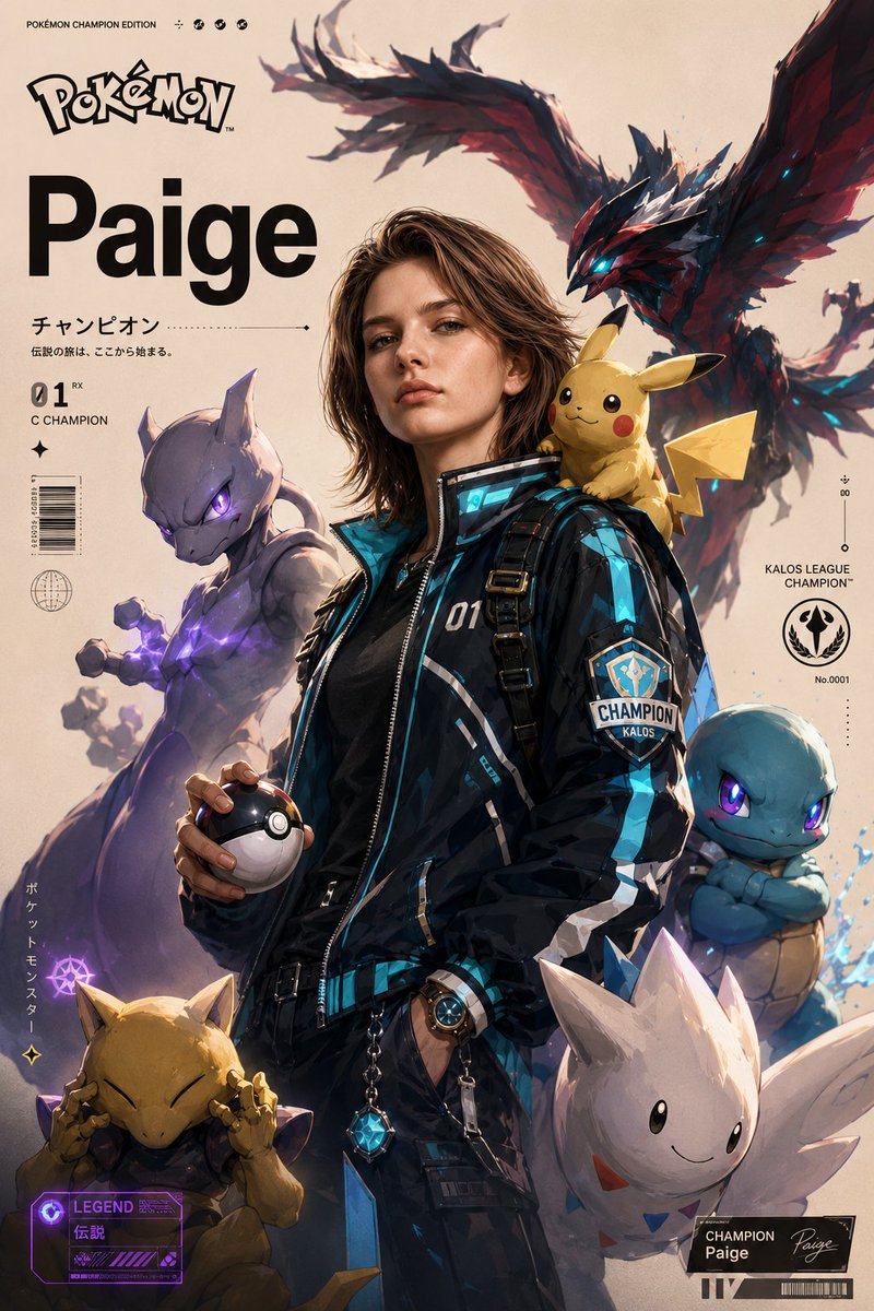 Cinematic Pokemon Champion Poster preview image 2