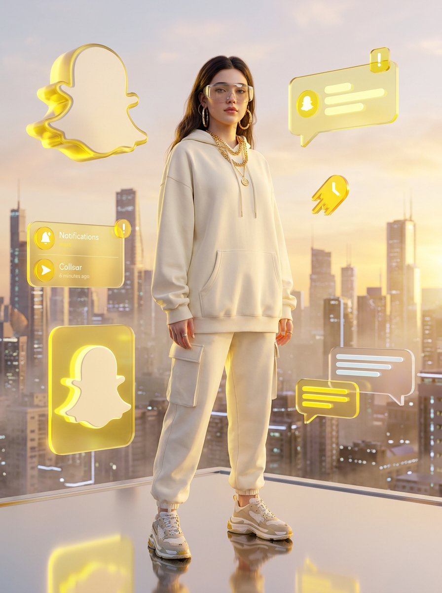 Luxury Snapchat Neon Fashion Portrait preview image 1