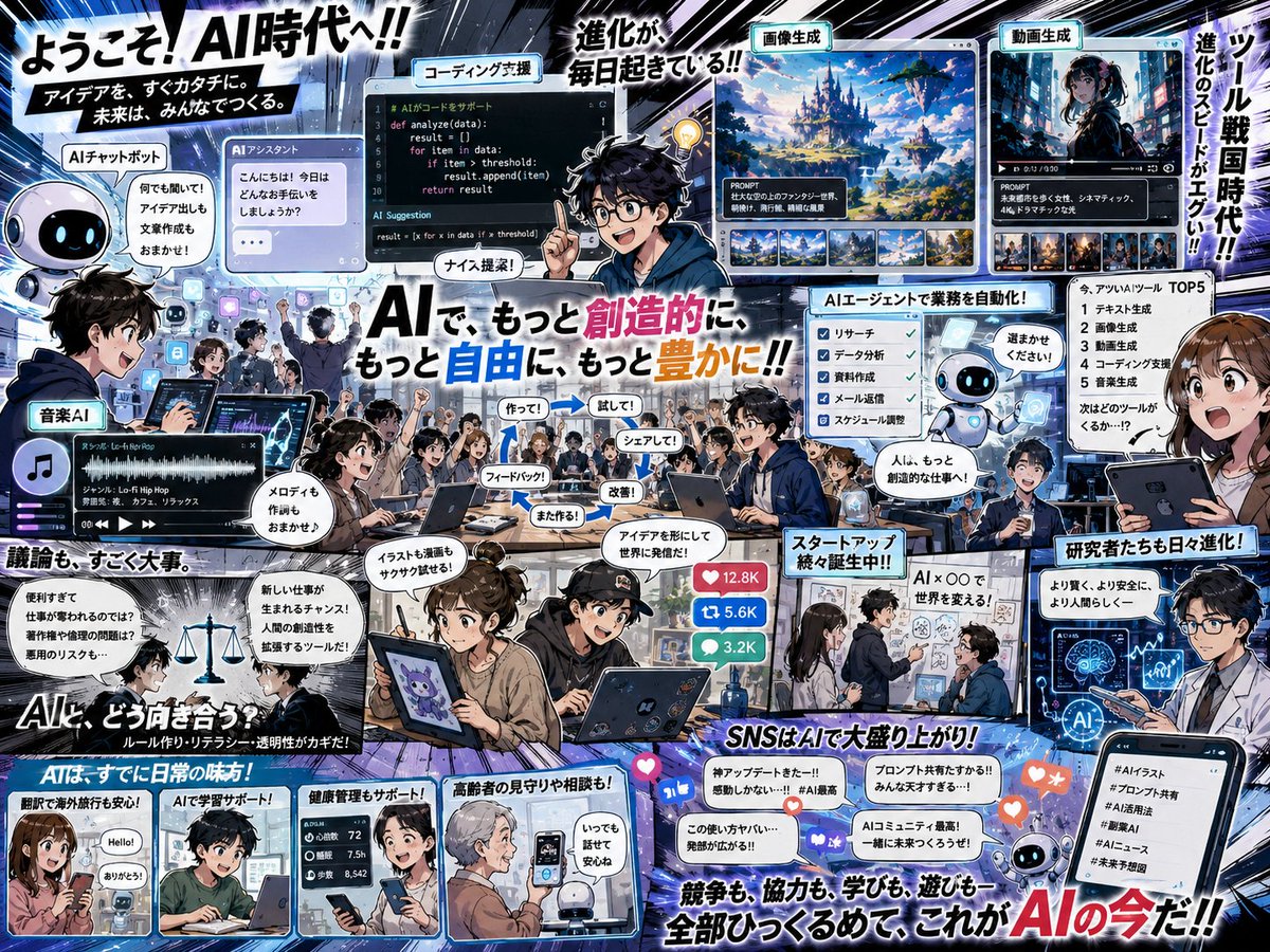 密集动漫AI时代海报 preview image 1