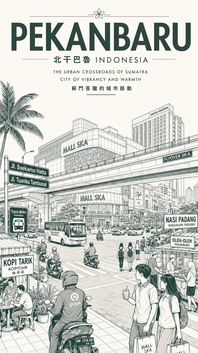 Vintage Monochrome City Travel Poster preview image 2
