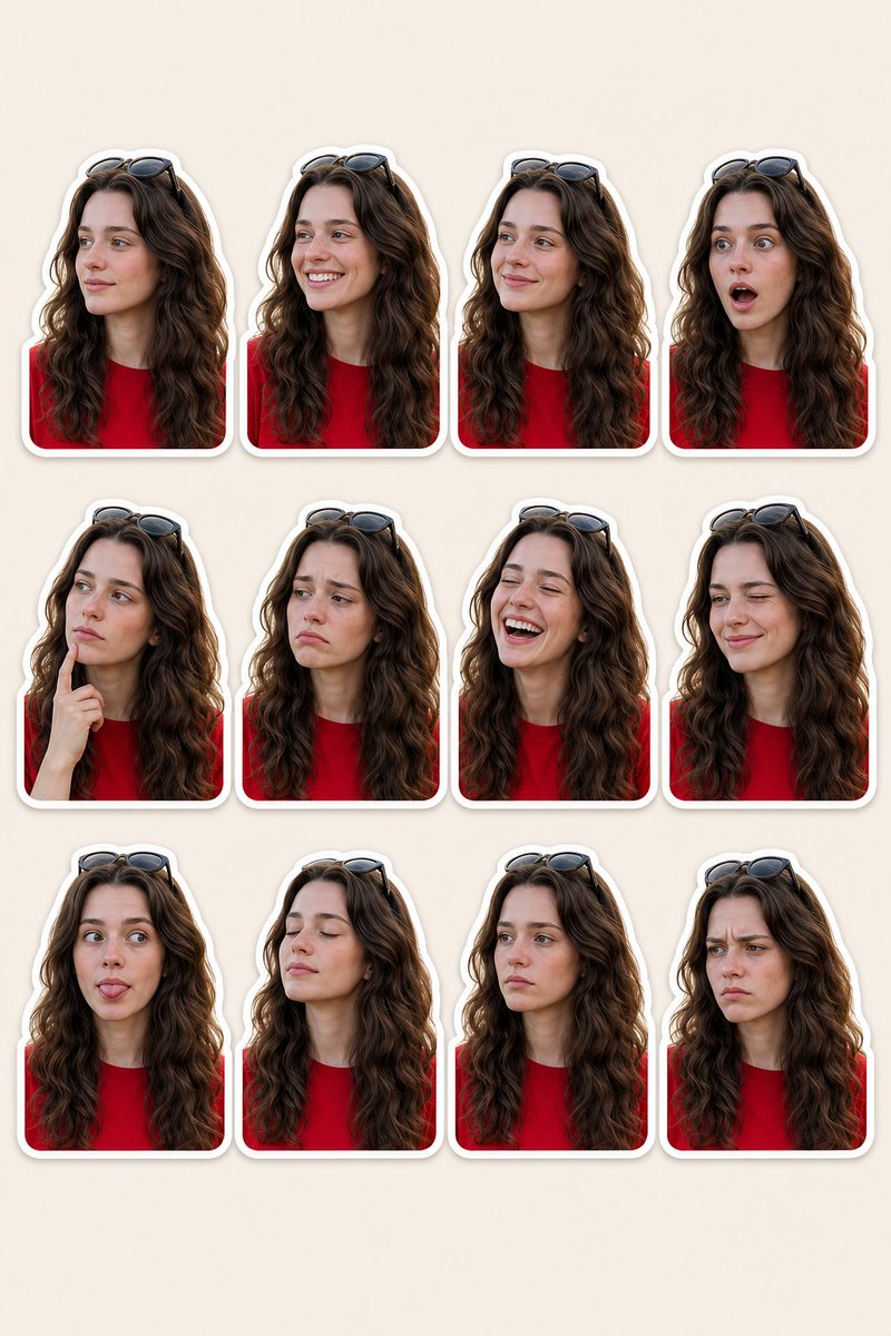 Woman Portrait Sticker Pack preview image 1