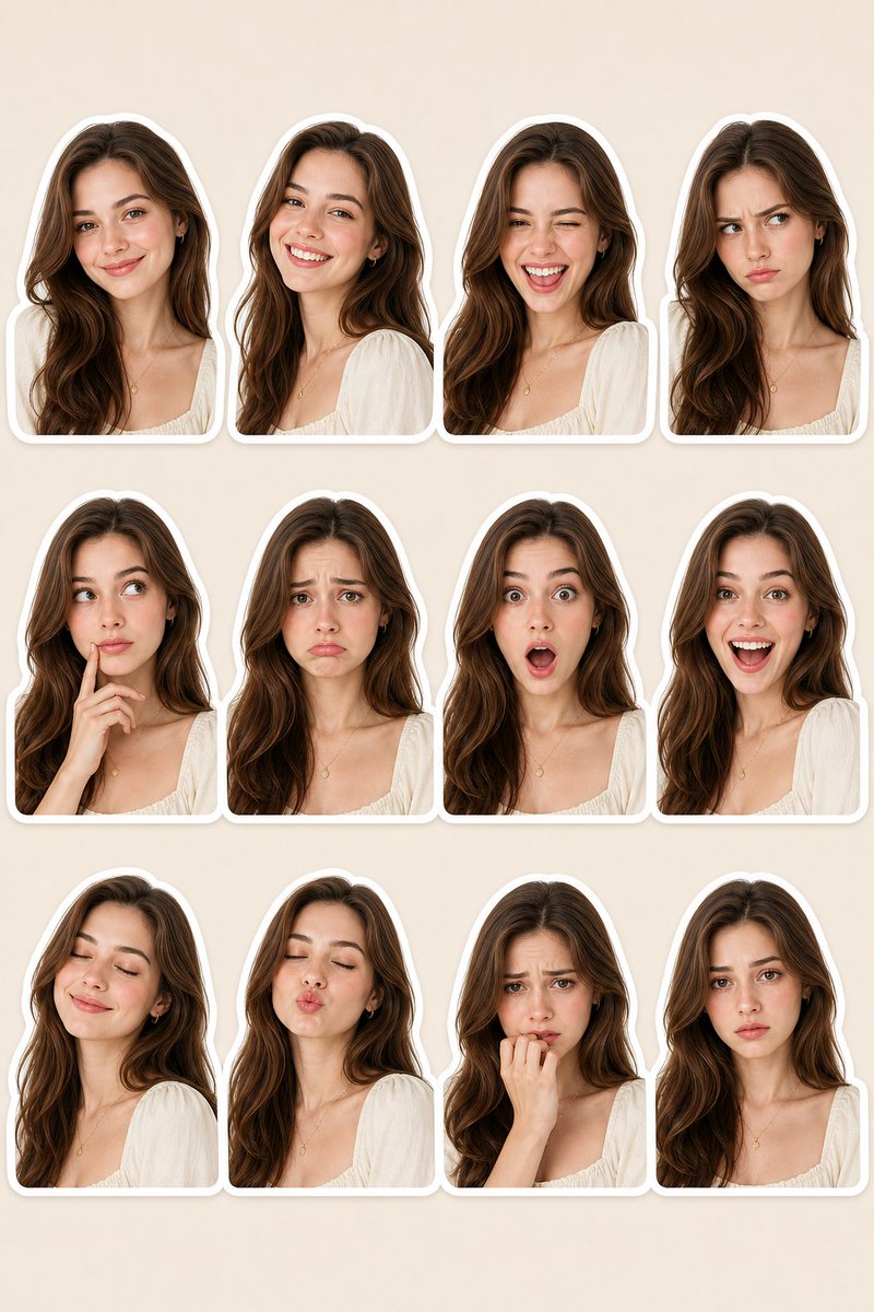 Woman Portrait Sticker Pack preview image 2