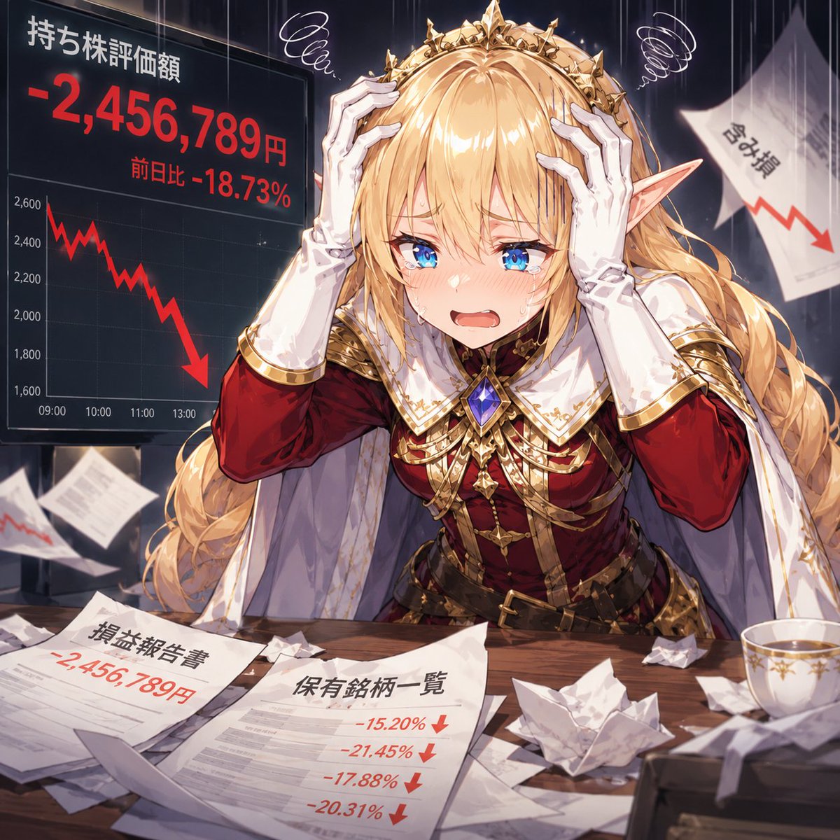 精灵女王股市亏损恐慌 preview image 1