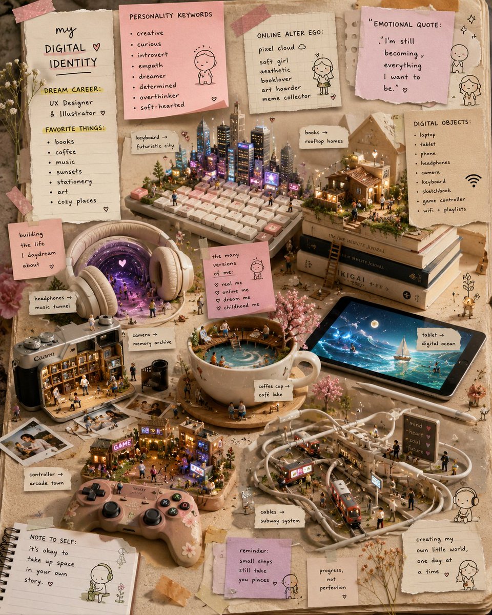 Gen Z Poetic Miniature Collage preview image 2