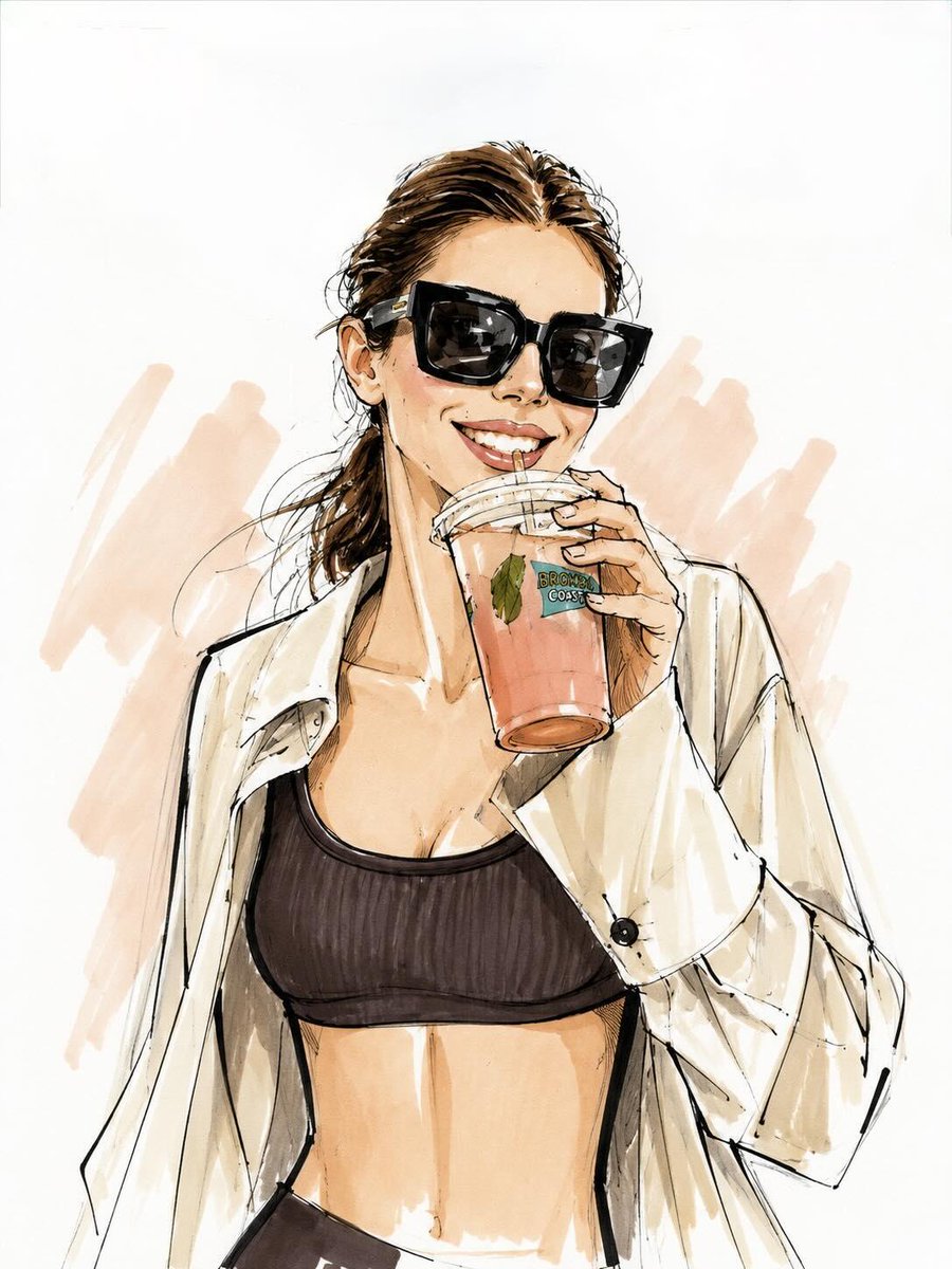 Vogue Style Fashion Illustration preview image 1