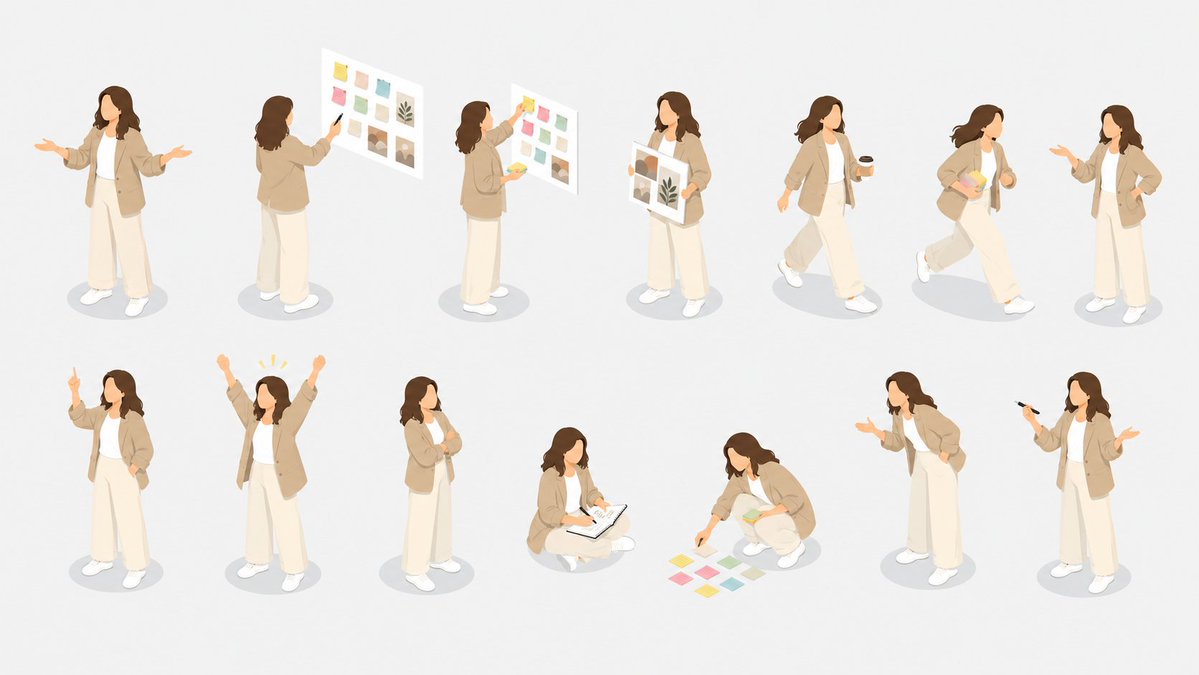 Isometric Presenter Pose Sheet preview image 1