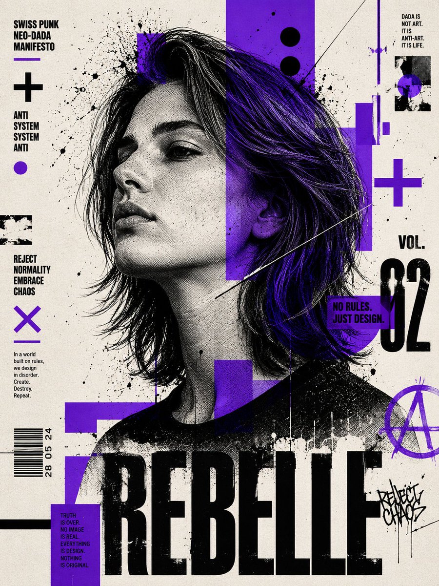 Swiss Punk Editorial Poster preview image 2