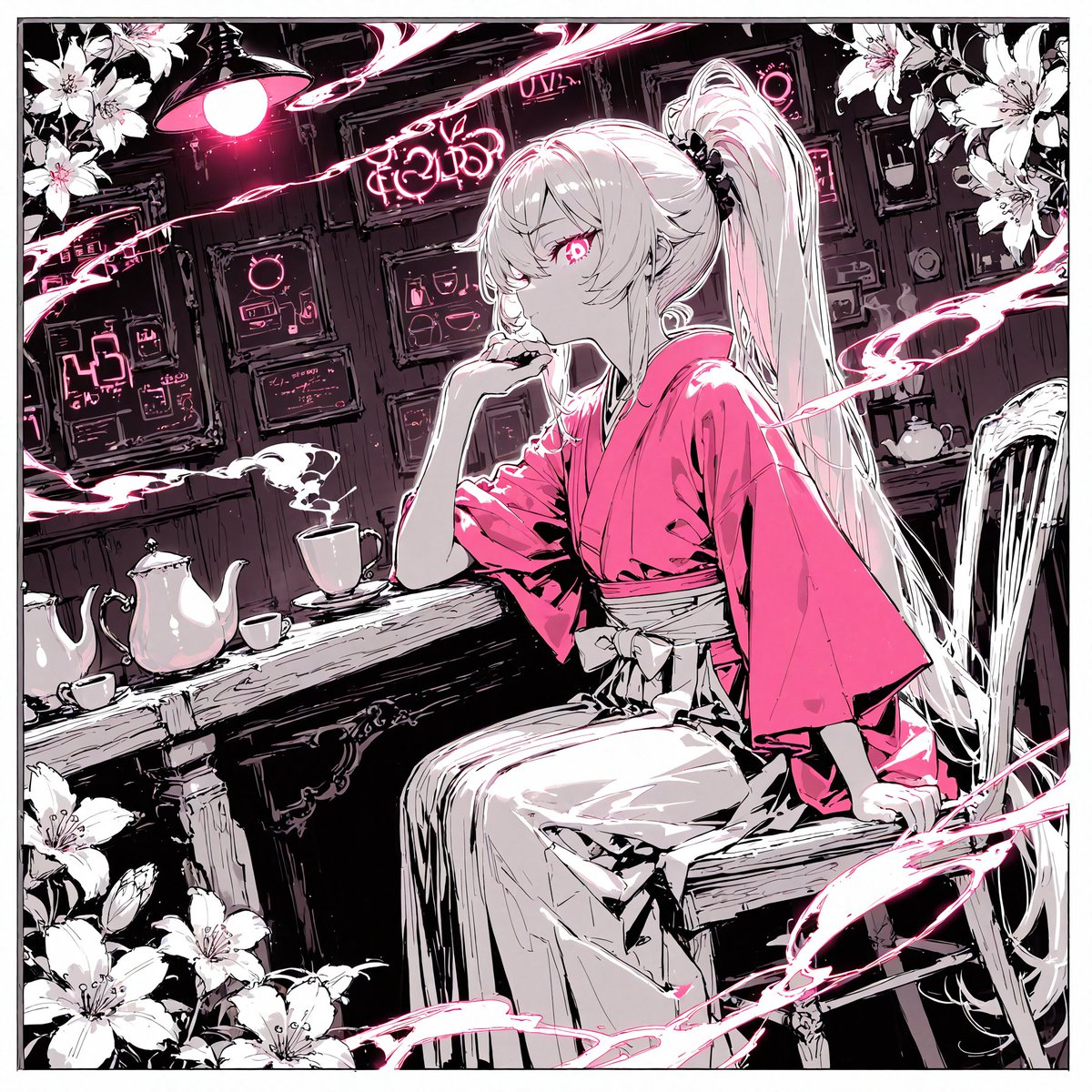 Cyberpunk Kimono Tea Room preview image 1