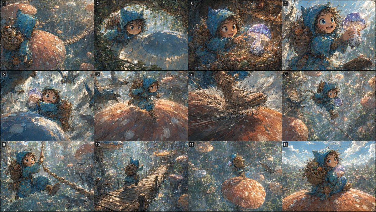 Fantasy Mushroom Forest Storyboard preview image 1