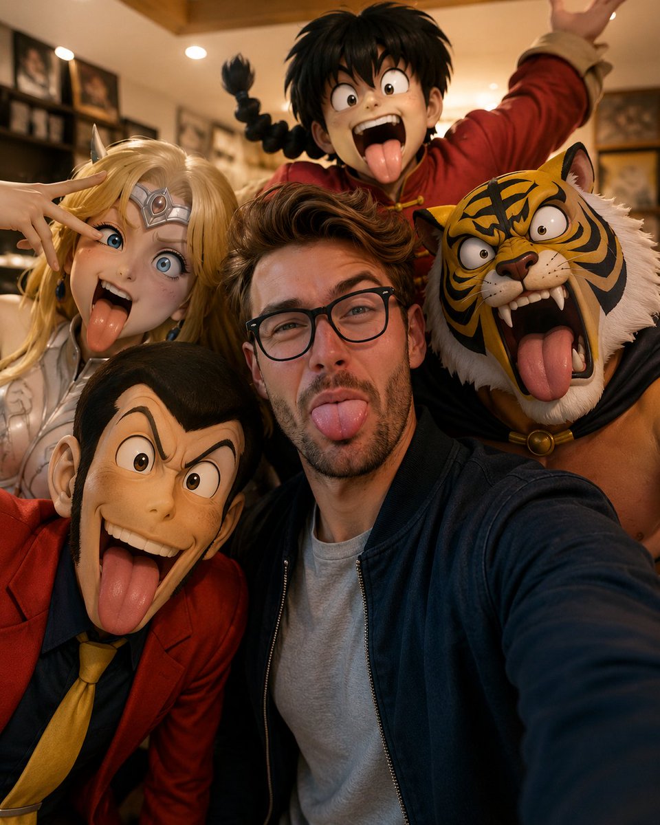 Realistic Selfie with Cartoon Characters preview image 1