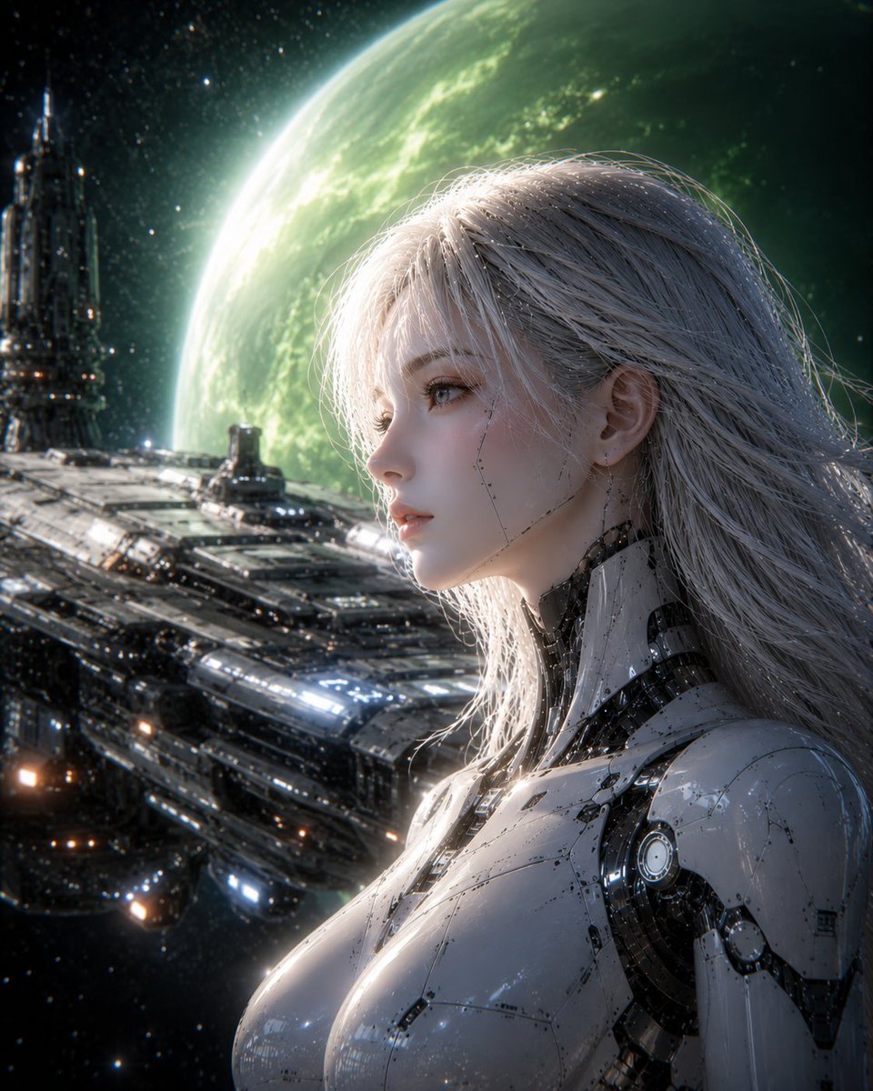 宇宙飞船上的女性机器人 preview image 1