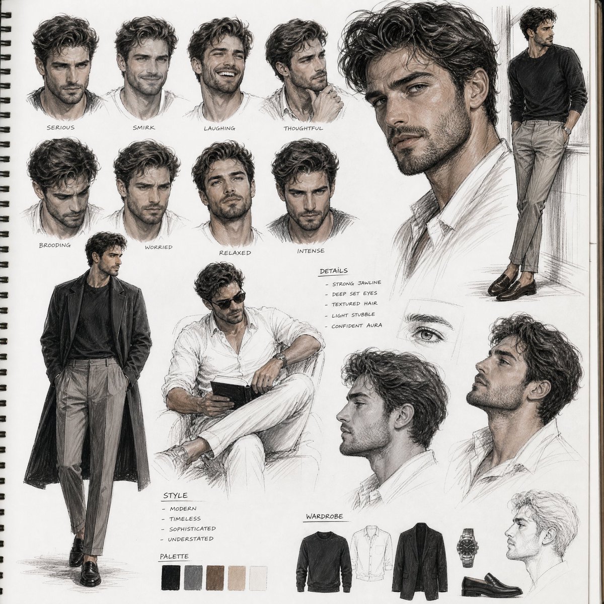 Sketchbook Character Study Board preview image 1