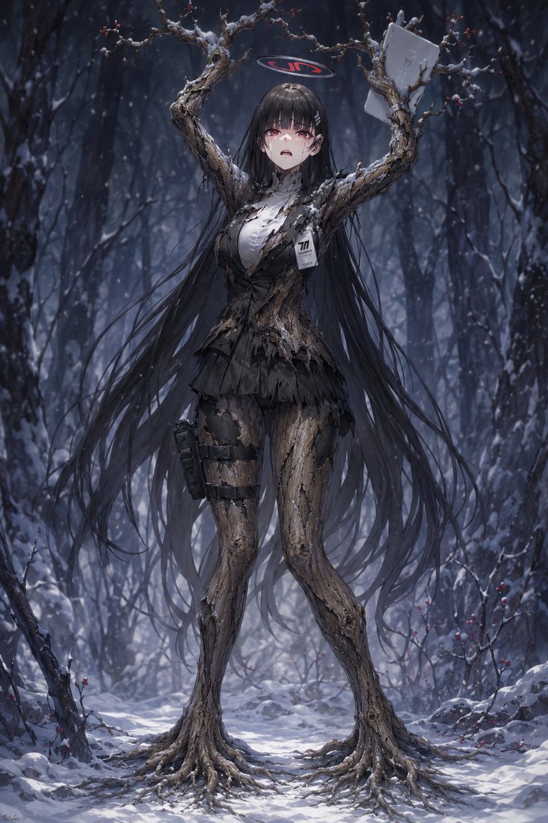 Snow Forest Tree Girl preview image 1