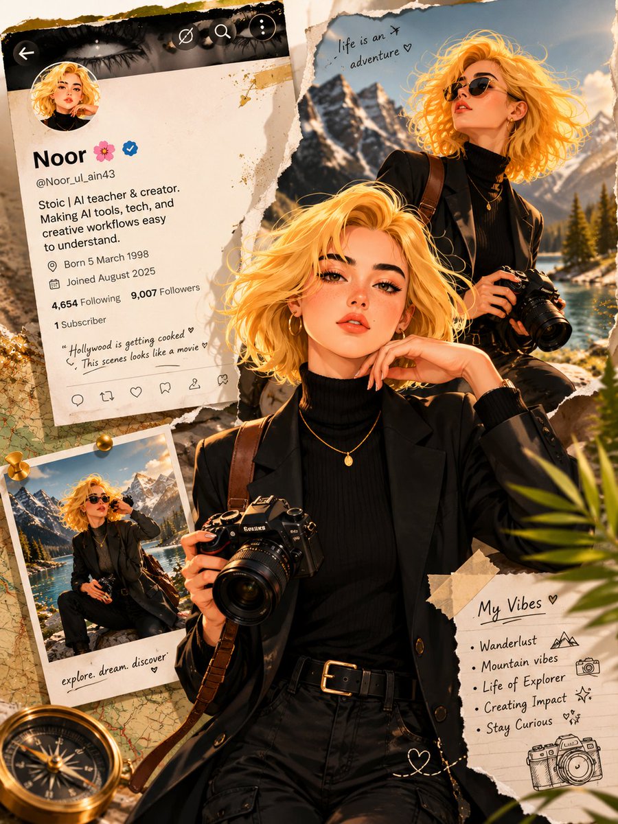 Luxury Travel Scrapbook Poster preview image 1