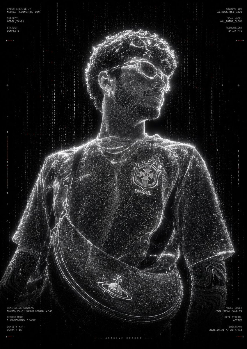 Futuristic Point Cloud Portrait preview image 1