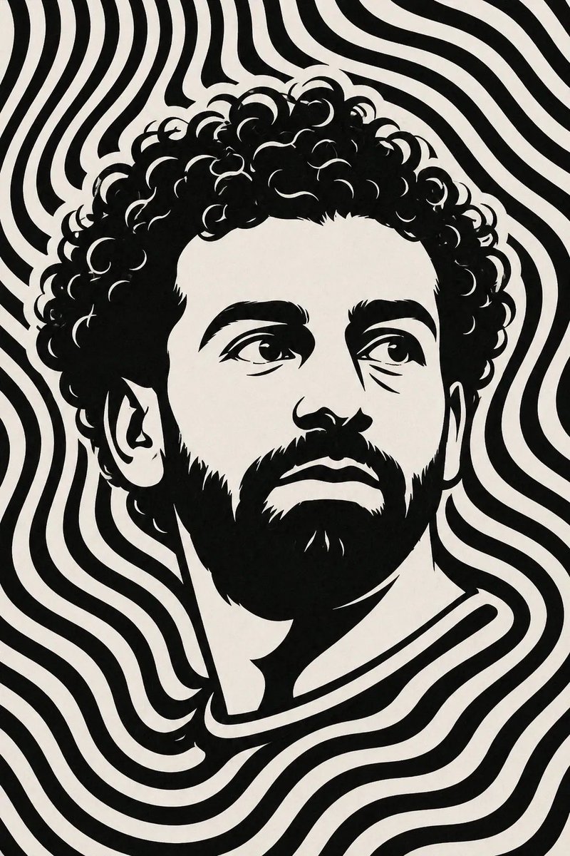 Black and White Optical Illusion Portrait preview image 2
