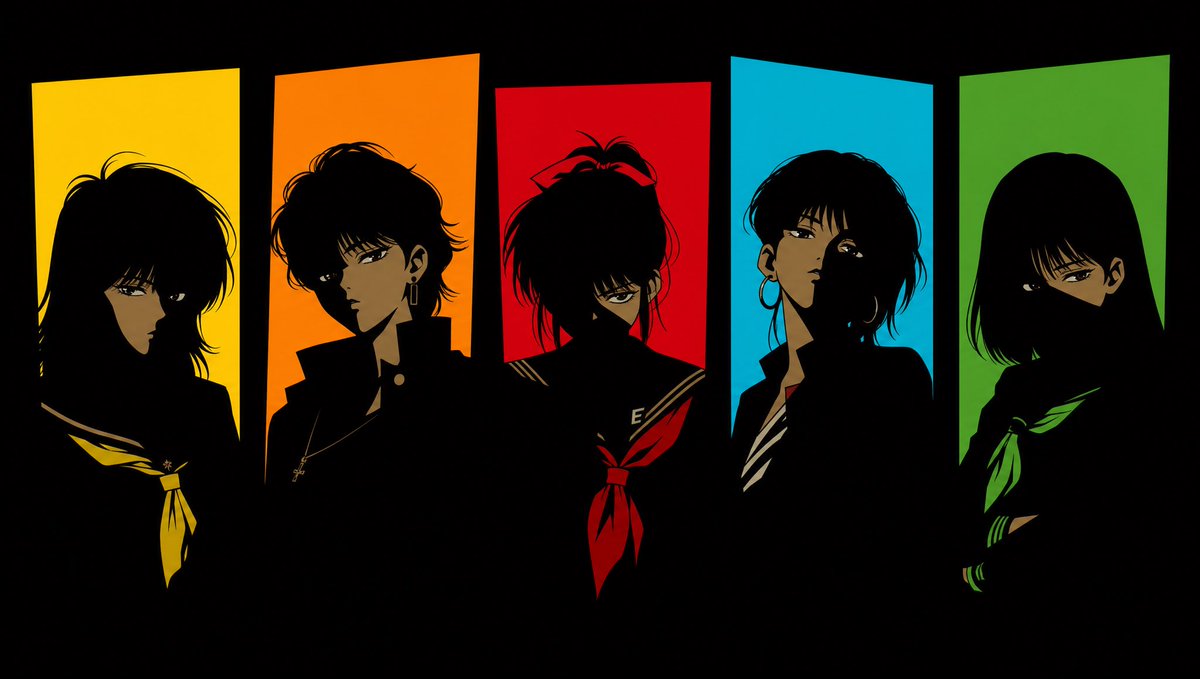 Five 1980s Delinquent Anime Girls preview image 1