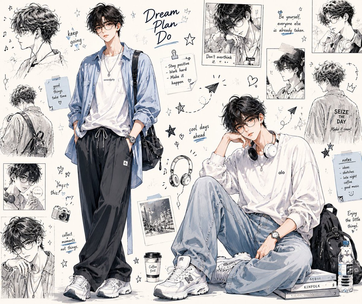 Anime Fashion Design Moodboard preview image 2