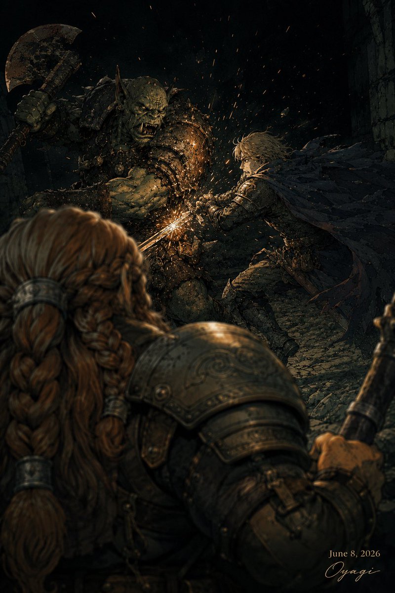 Dark Fantasy Orc Battle preview image 1