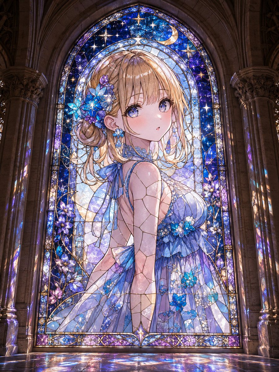 Anime Girl Stained Glass Chapel preview image 1