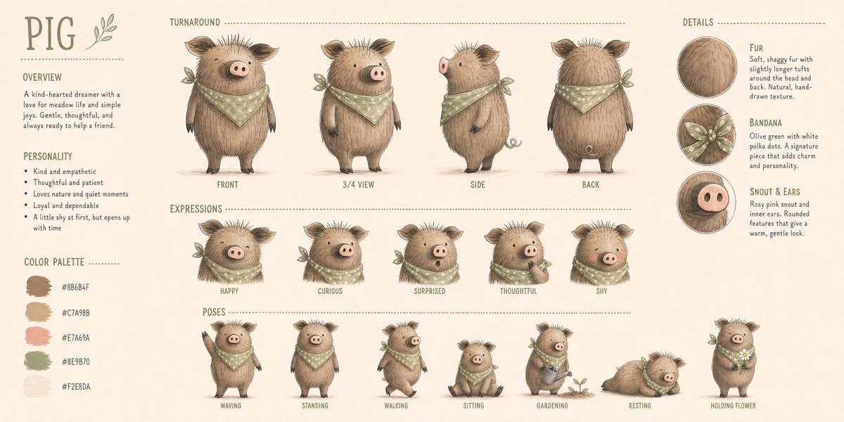 Character Technical Turnaround Reference Sheet preview image 3