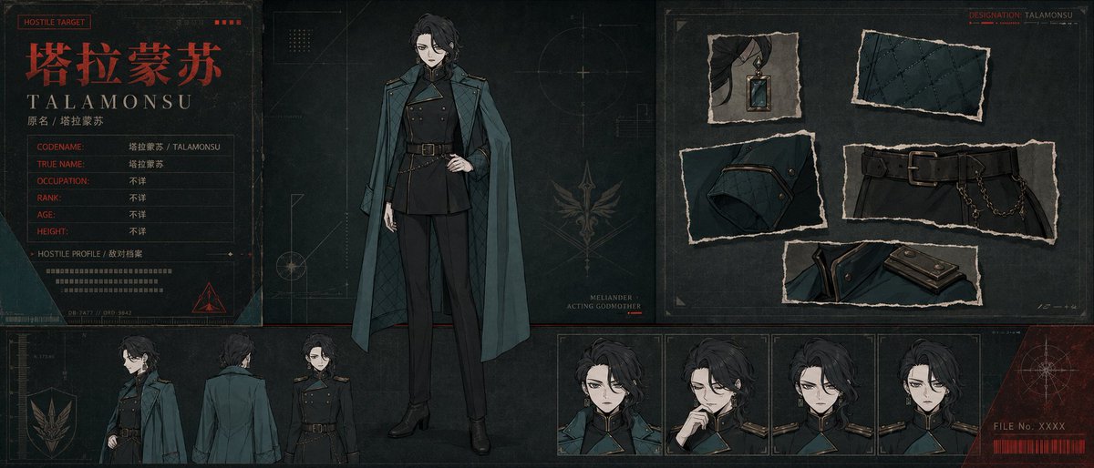 Dark TRPG Antagonist Character Sheet preview image 1