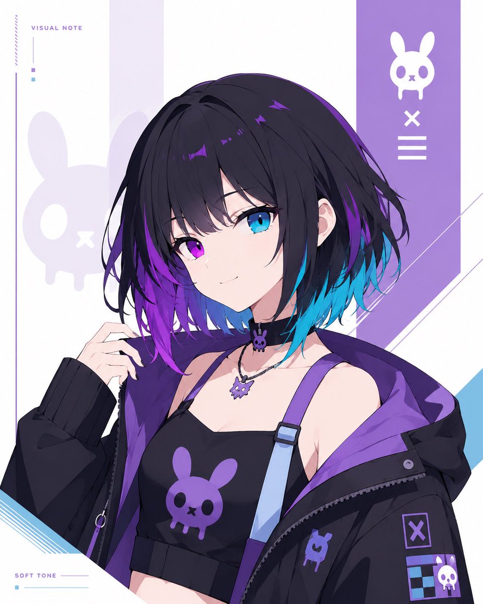 Minimal Cyber Bunny Character Card preview image 1