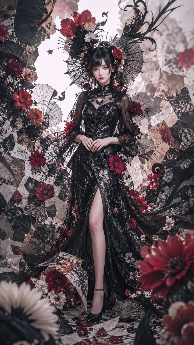 Gothic Floral Garden Portrait preview image 4
