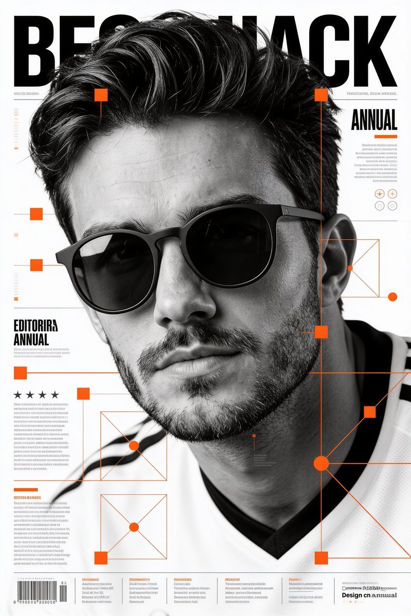 Monochrome Editorial Sports Poster preview image 2