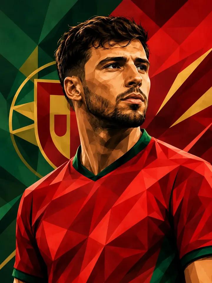 Low Poly Football Player Illustration preview image 1