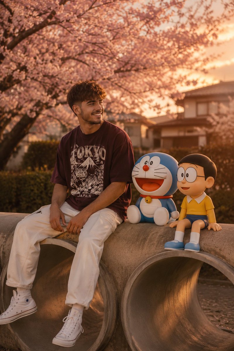Japanese Playground Sunset Scene preview image 1