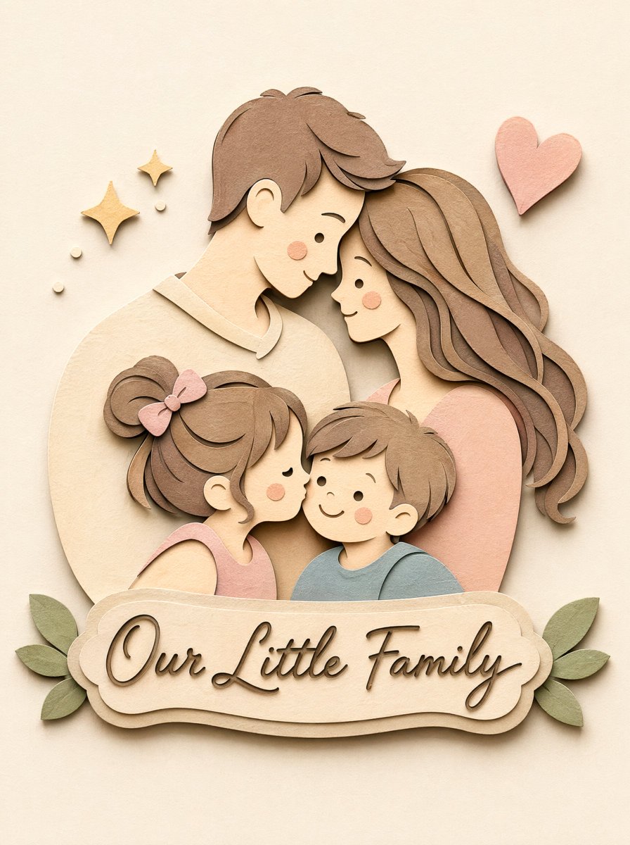Papercraft Diorama Style Portrait preview image 1