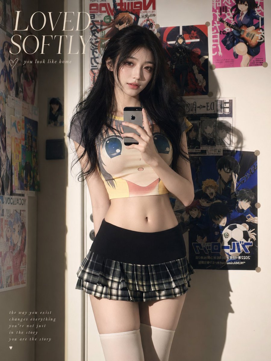 柔和阳光下的动漫卧室自拍 - 1 preview image 1