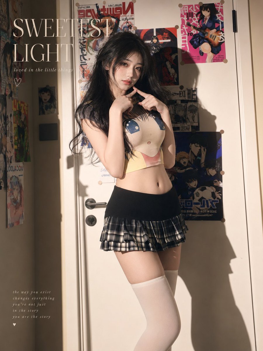 柔和阳光下的动漫卧室自拍 - 1 preview image 3