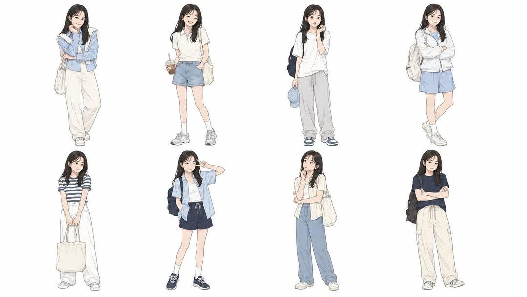 Professional Character Design Sheet - 1 preview image 1