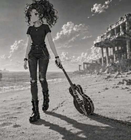 Dragging Guitar on Beach Walk - 1 preview image 2