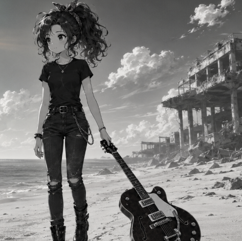 Dragging Guitar on Beach Walk - 1 preview image 3