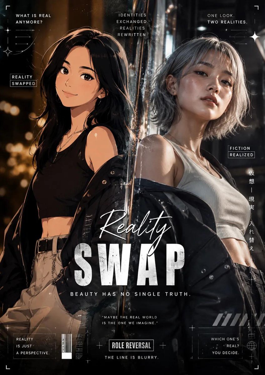 现实与虚构角色互换海报 - 1 preview image 1