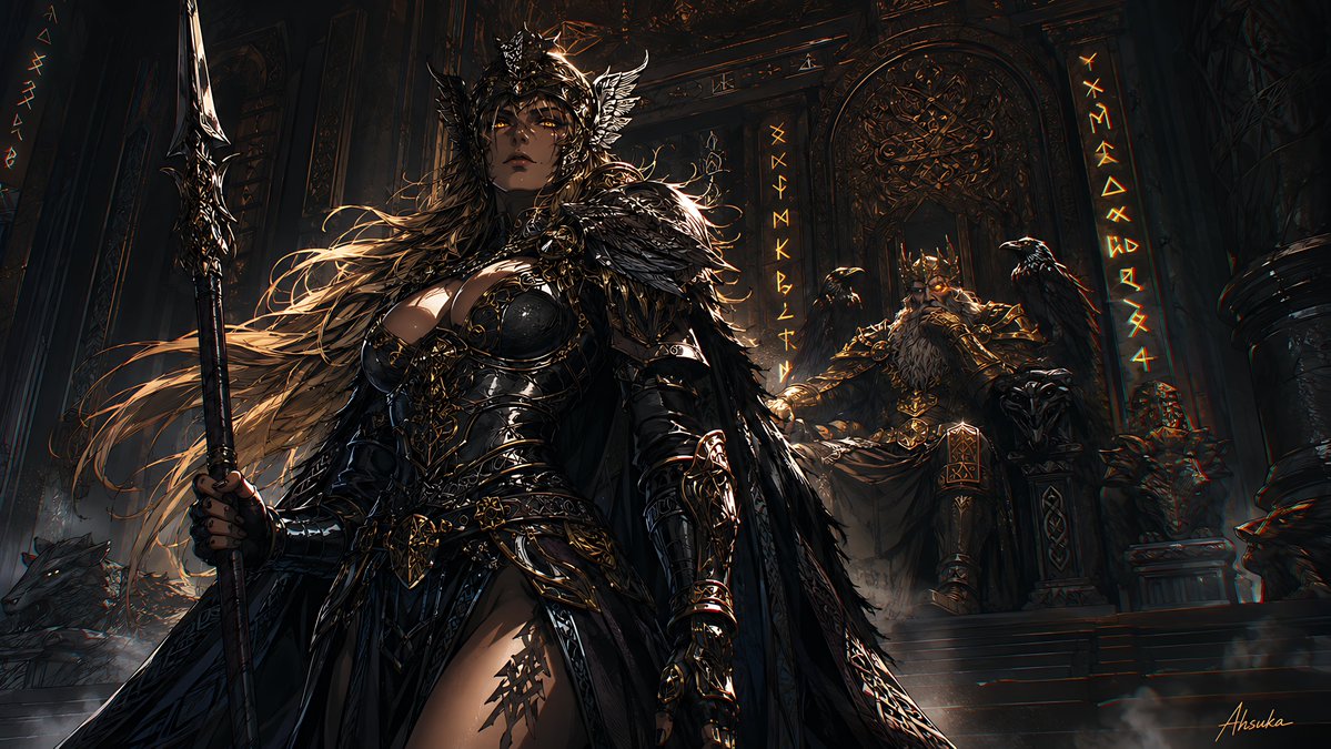 Norse Raven Valkyrie Wallpaper - 1 preview image 1