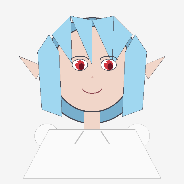 Crude Geometric Blue-Haired Elf Girl preview image 1