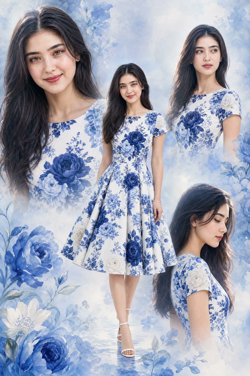 Floral Dress Fashion Collage - 1 preview image 2
