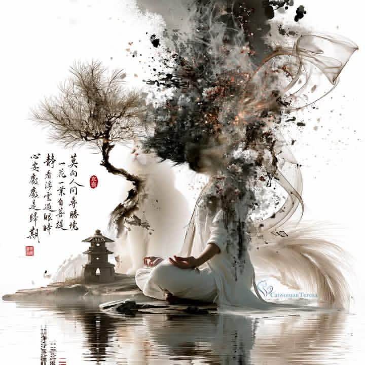 Zen Ink Wash Sumi-e Artwork - 1 preview image 4