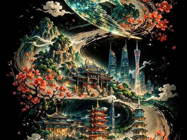 书法城市印象海报 preview image 1