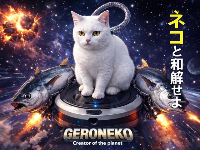 Sci-Fi Cat on Fish-Powered Vacuum preview image 1