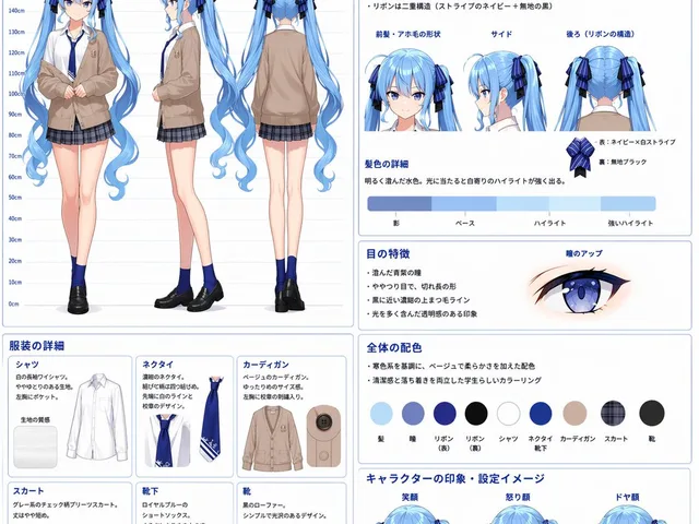 Comprehensive Anime Character Reference Sheet preview image 1