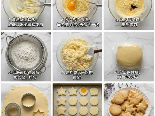 9-Panel Cookie Baking Tutorial Grid preview image 1