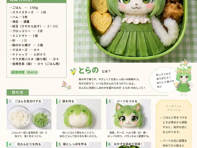 Character Bento Recipe Magazine Page preview image 1