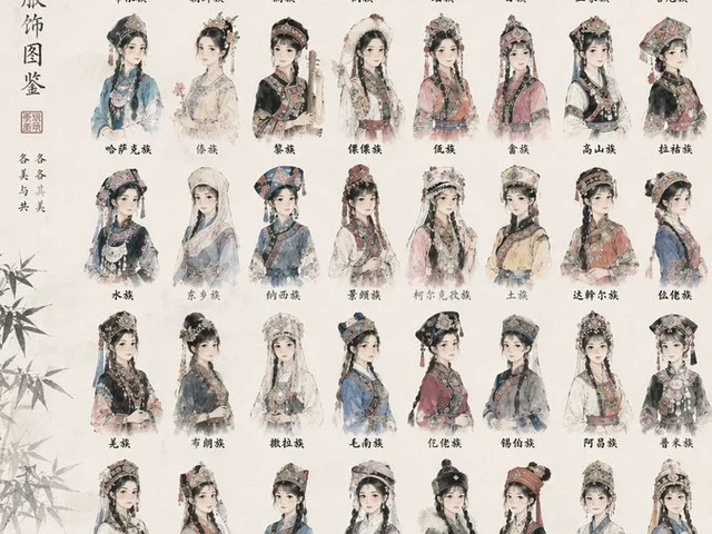 56 Chinese Ethnic Groups Clothing Chart preview image 1
