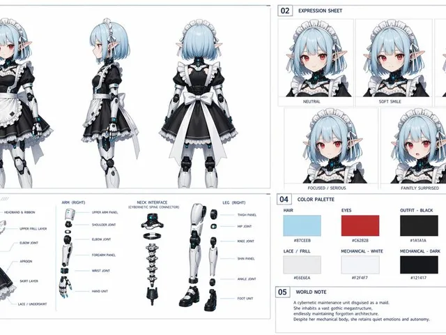 Cybernetic Character Reference Sheet preview image 1