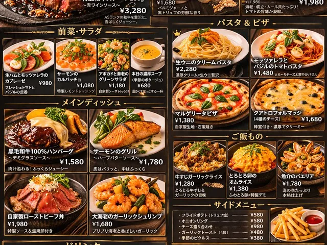 Comprehensive Restaurant Grand Menu Design preview image 1